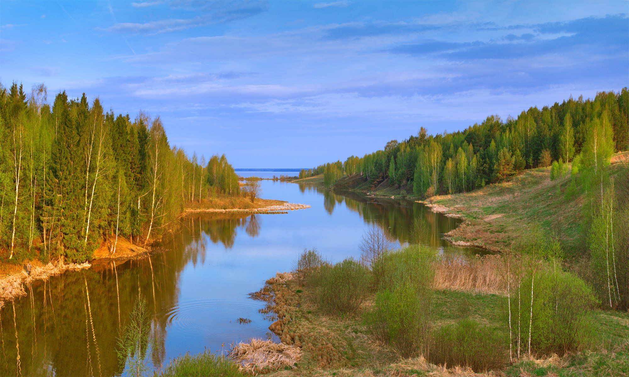 пучеж чабышевка пейзаж весна река панорама, Алексей Чистяков