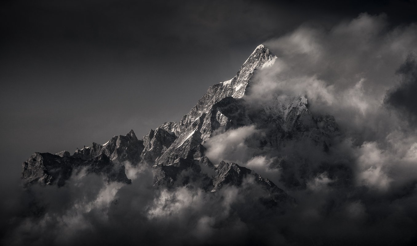 непал, горы, лангтанг, госайкунда, пик, в облаках, Николай Степаненко
