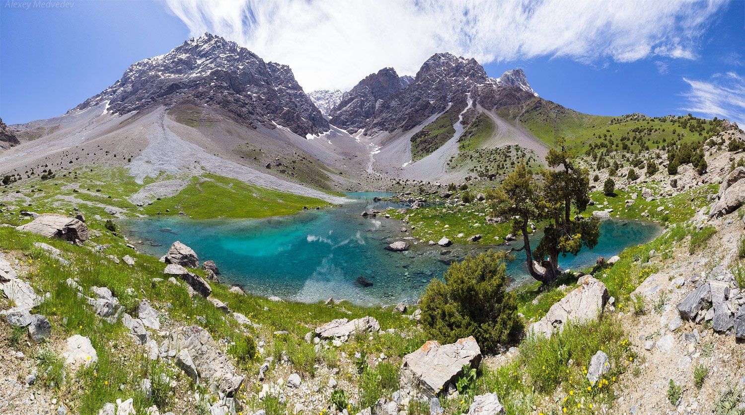  	горы, скалы, Таджикистан, фаны, озеро, горное	, Алексей Медведев