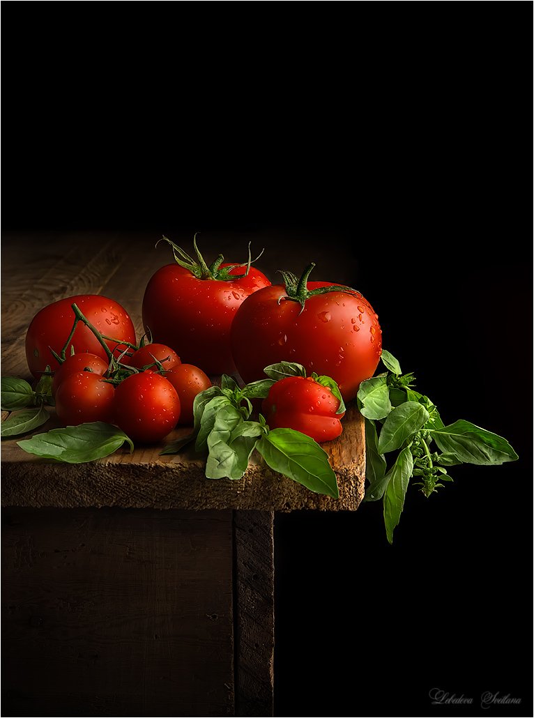 помидоры,овощи,базилик, Светлана Л.