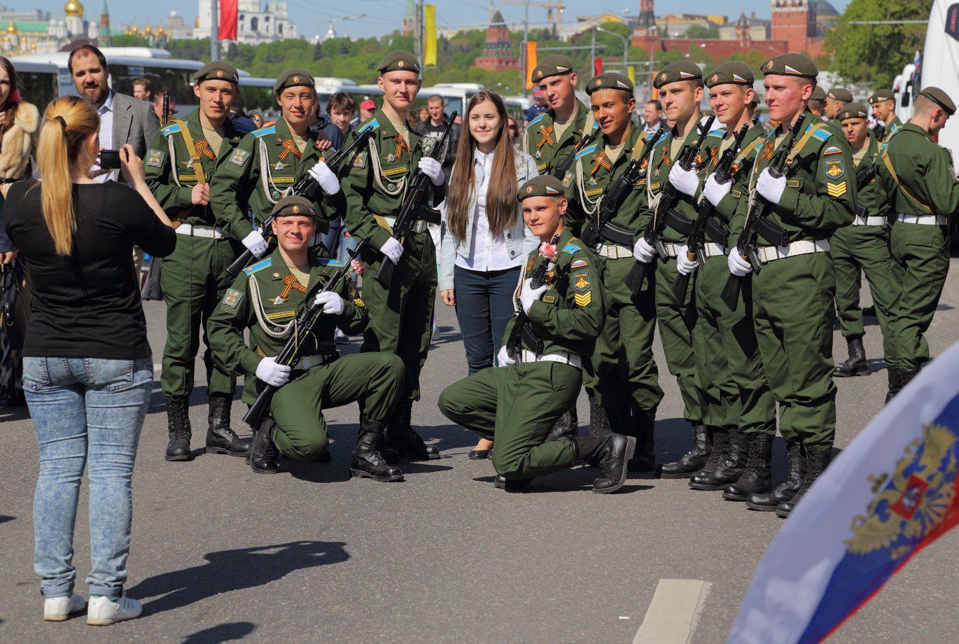 москва, парад, 9 мая, день победы, солдаты, защитники, девушка, Виктор Климкин
