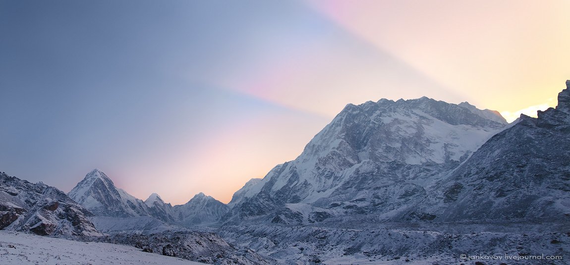 непал, горы, гималаи, рассвет, кхумбу, ледник, Антон Янковой (www.photo-travel.com.ua)
