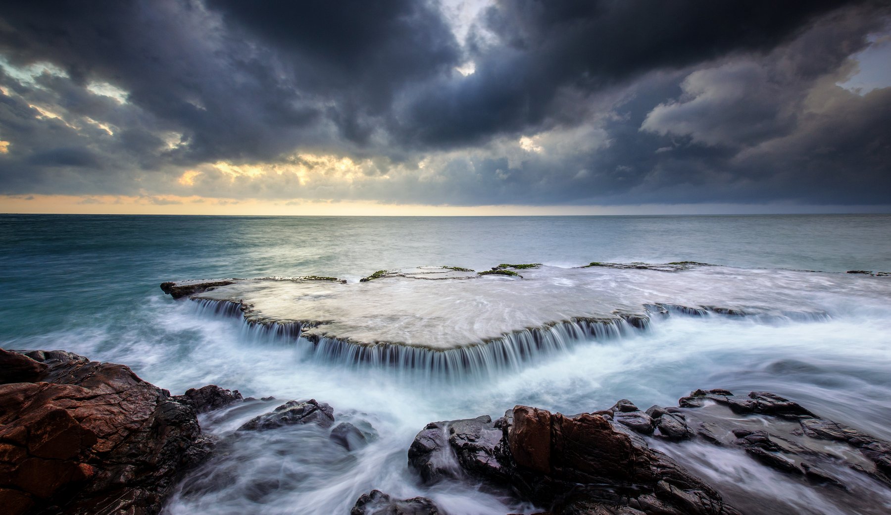 sea, waterfall, vietnam, seascape, landscape, Tuấn Nguyễn