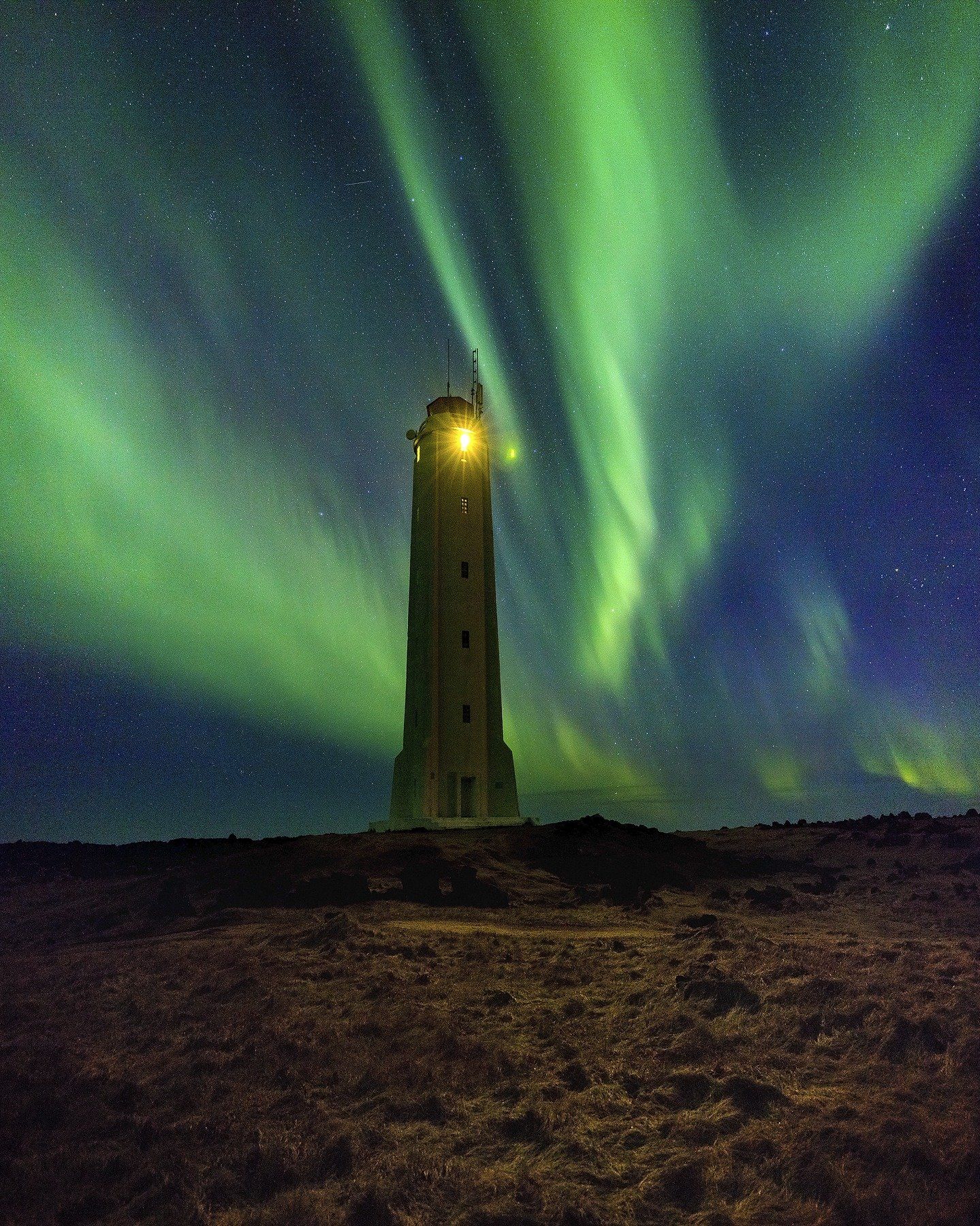 iceland lighthouse aurora northern lights, Sergey Merphy