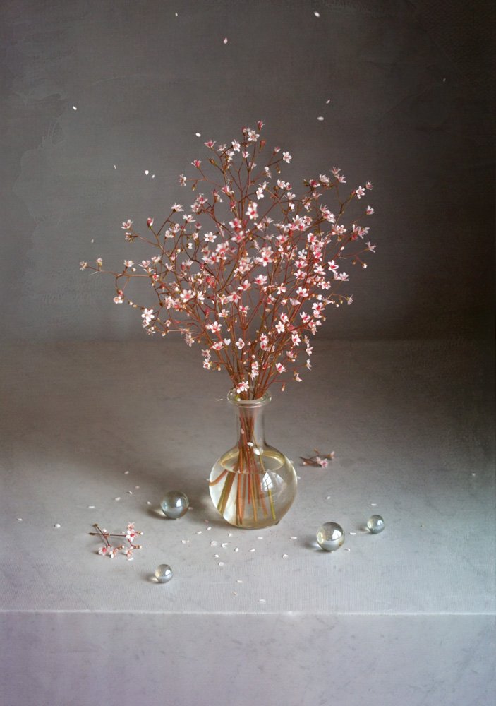 шарики, стеклянный, розовый, цветок, натюрморт, stilllife, Виктория