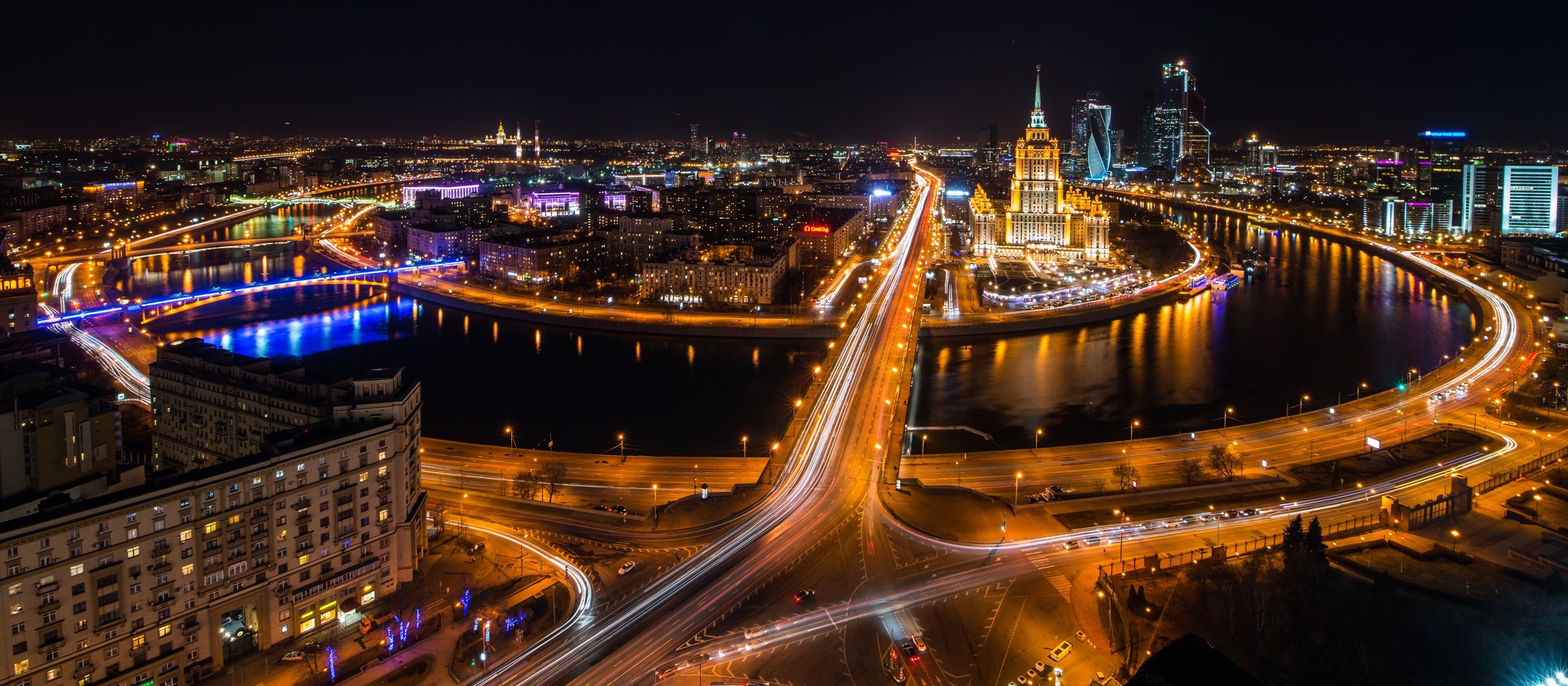 Панорама, час земли, город, ночной город, городской пейзаж, длинная выдержка, москва, россия, Igor Ivanko