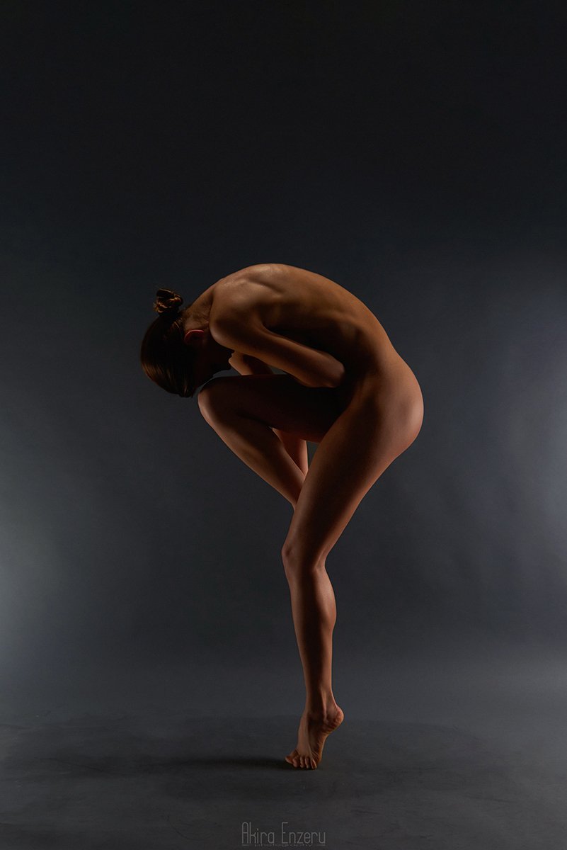 ballerina, dance, dancing, portrait, nude, studio, Enzeru Akira