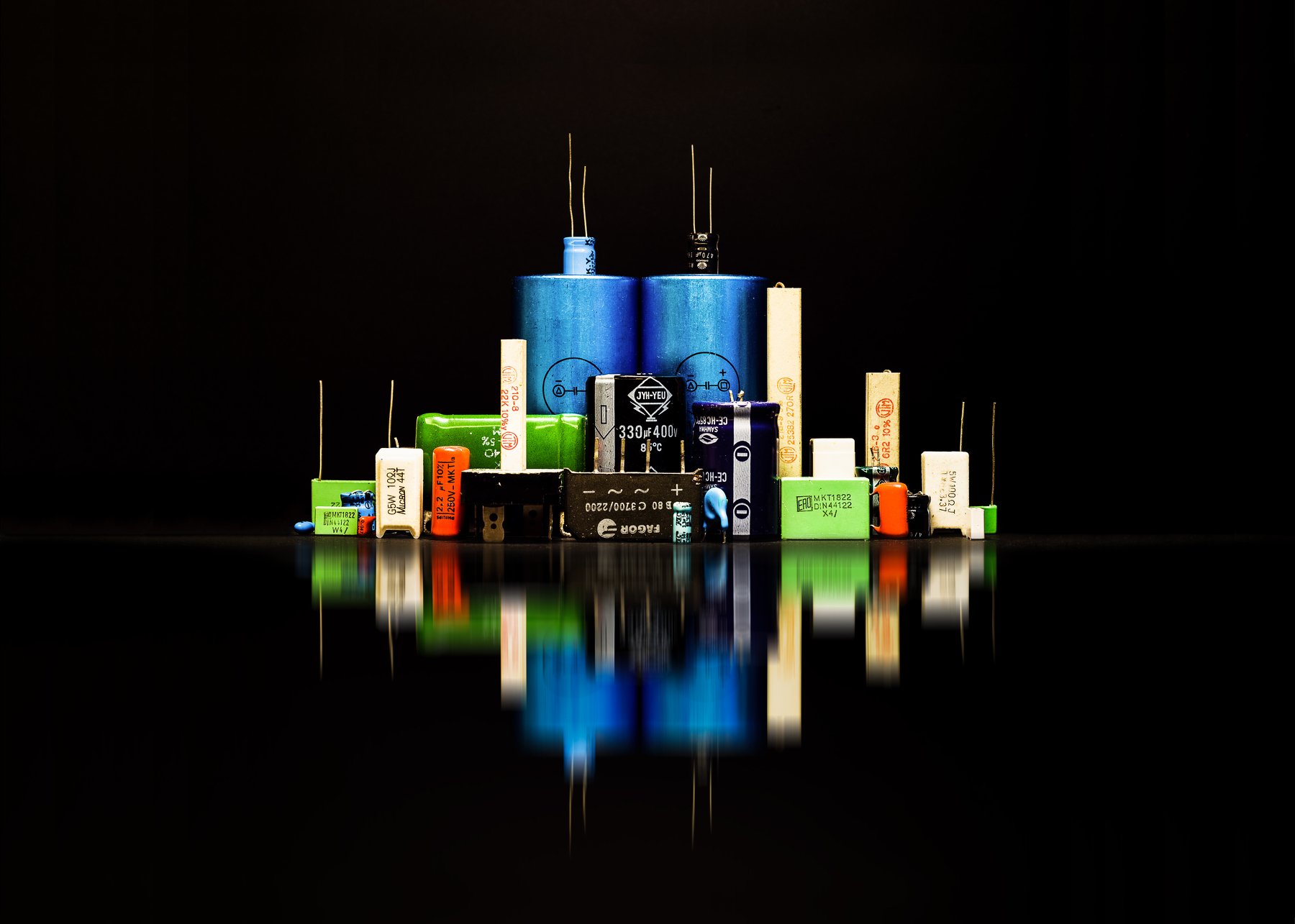 city, concept, art, color, reflections, night, citylights, skyline, abstract, capacitor, electricity, energy, Antonio Coelho