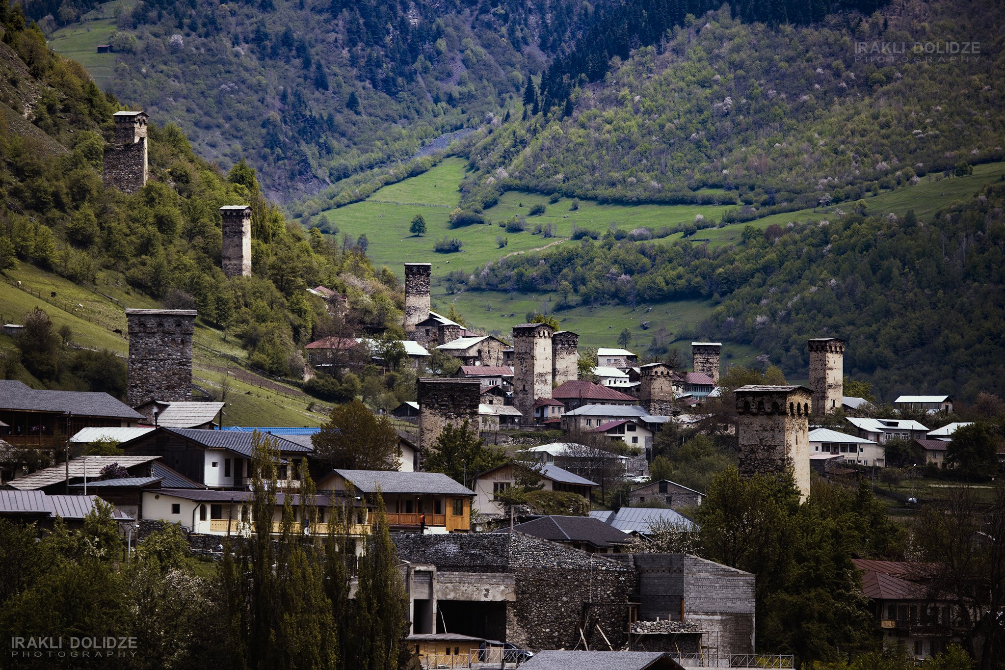 mountains, tower, nature, landscape, Svaneti, Mestia, travel, tourism, Georgia, ირაკლი დოლიძე
