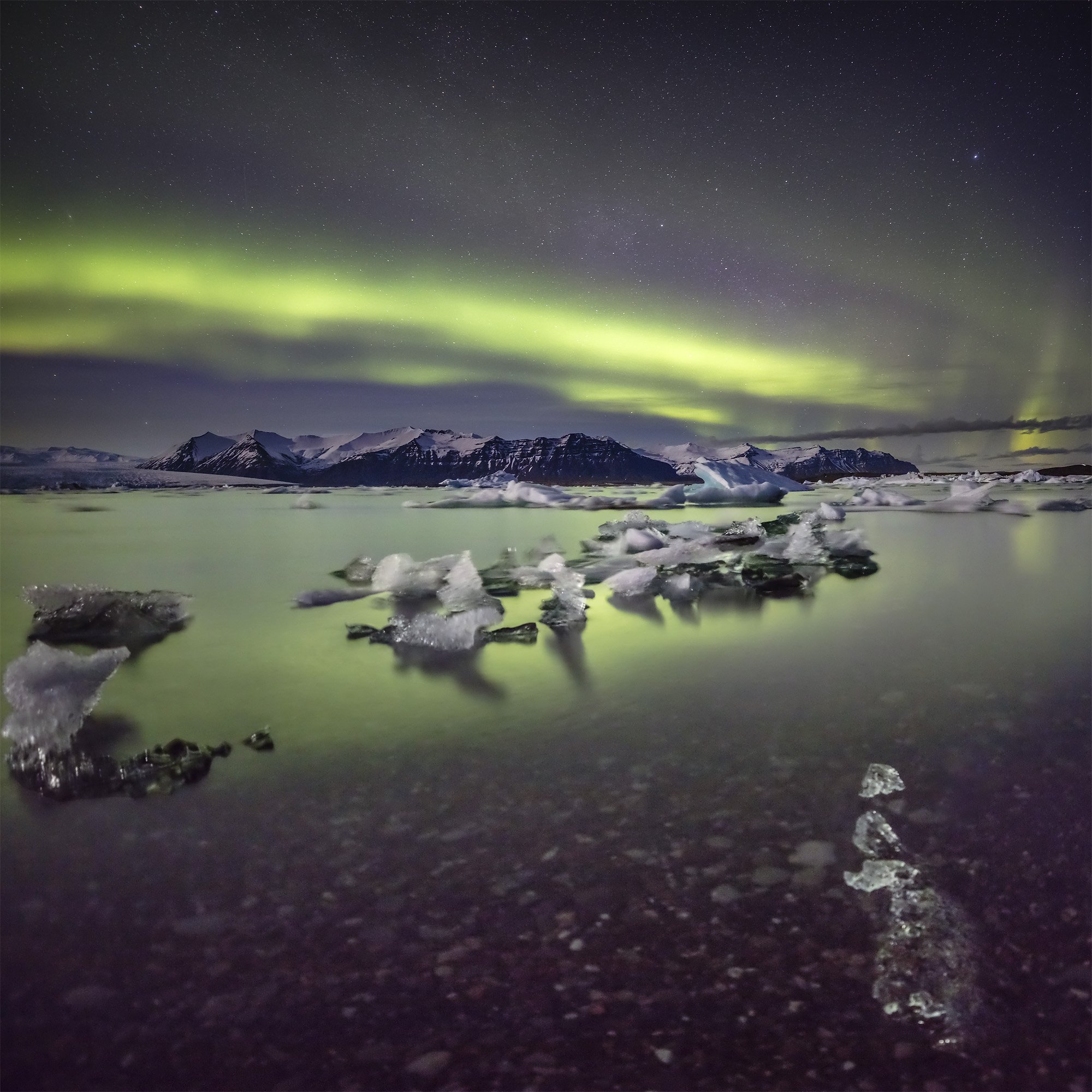 iceland, aurora, northern, lights, jokulsarlon, lagoon, Sergey Merphy