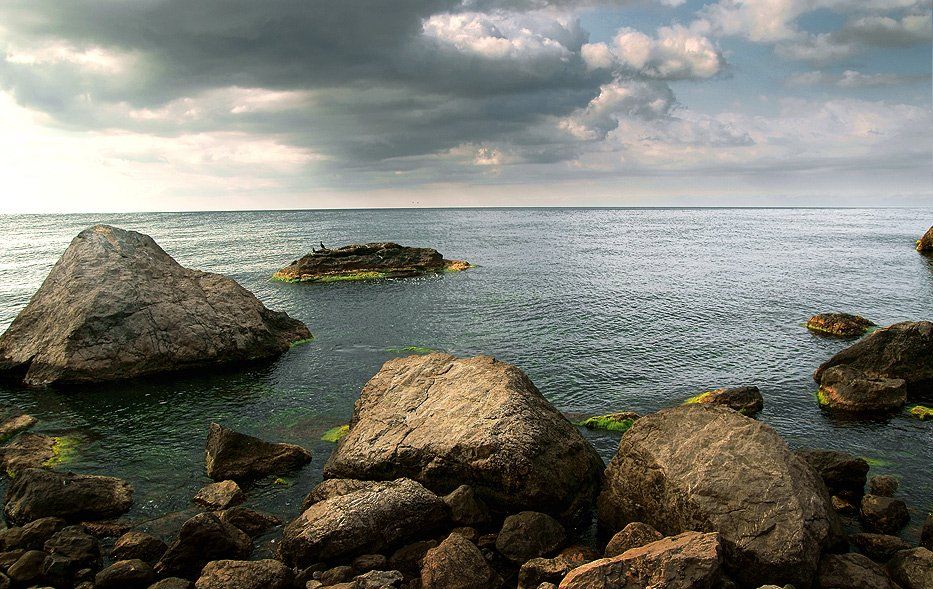камни, море, облака., WENIK