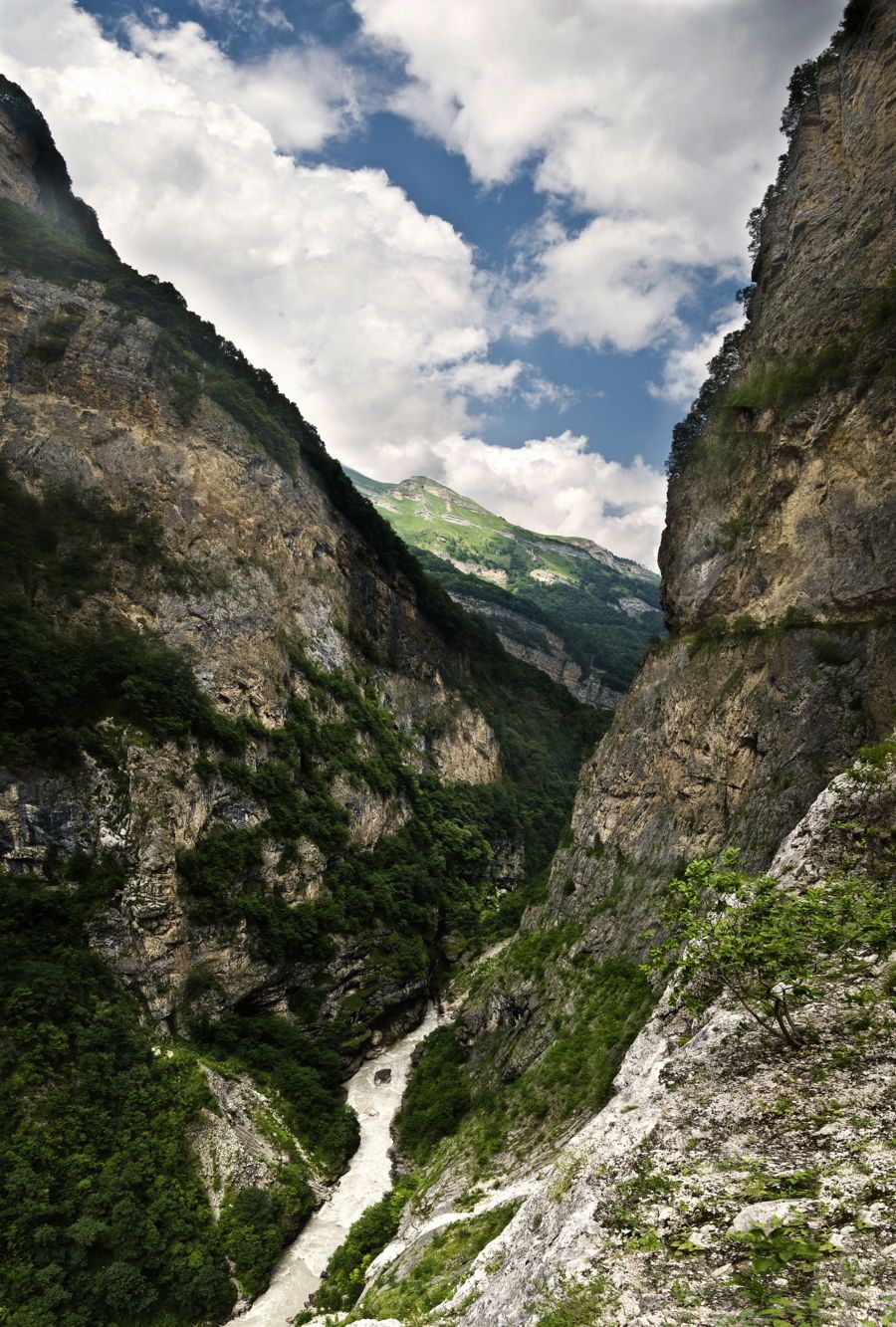 черек-балкарское ущелье, кабардино-балкария, северный кавказ, река черек, панорама, KSergeyV