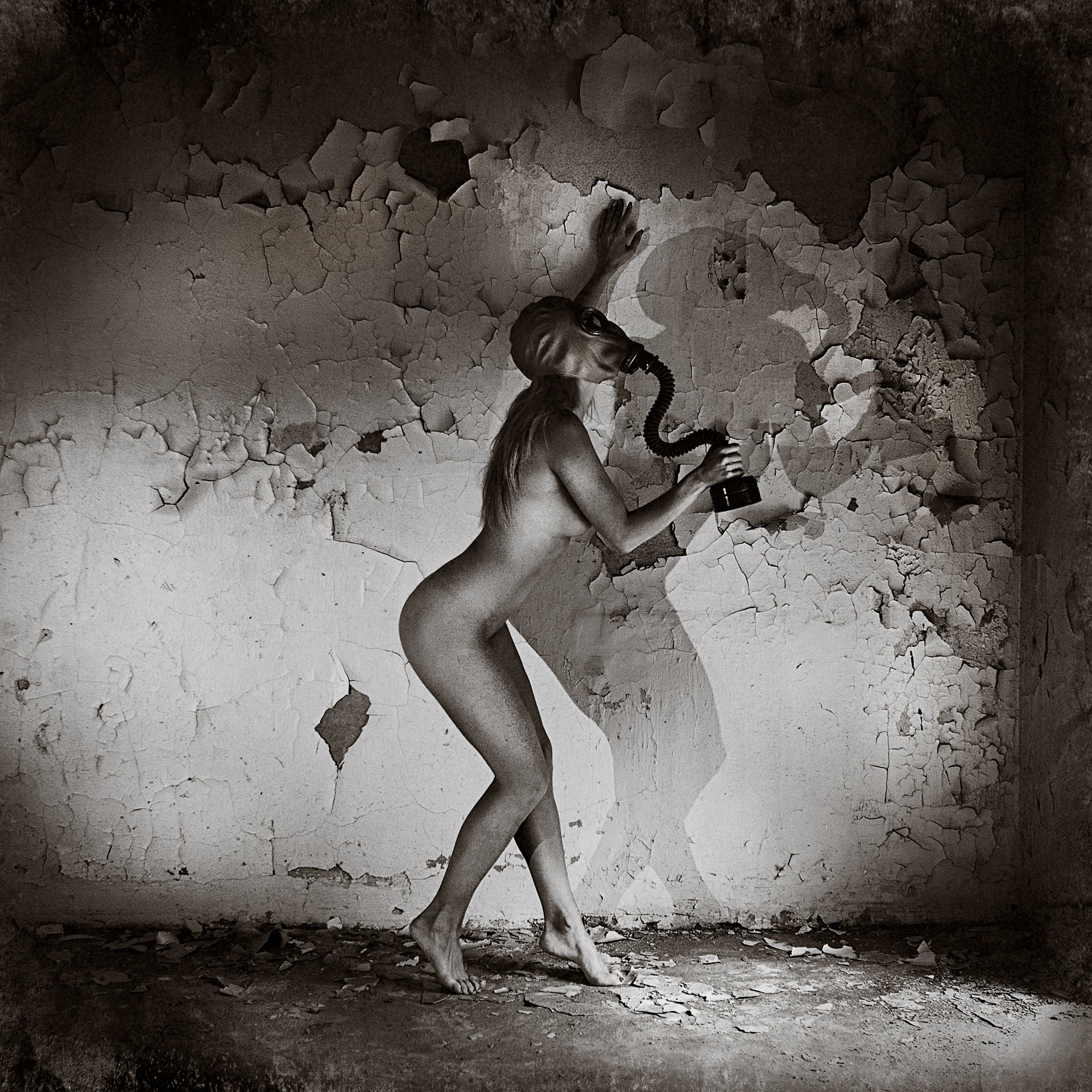 woman, nude, mask, abandoned, Руслан Болгов (Axe)