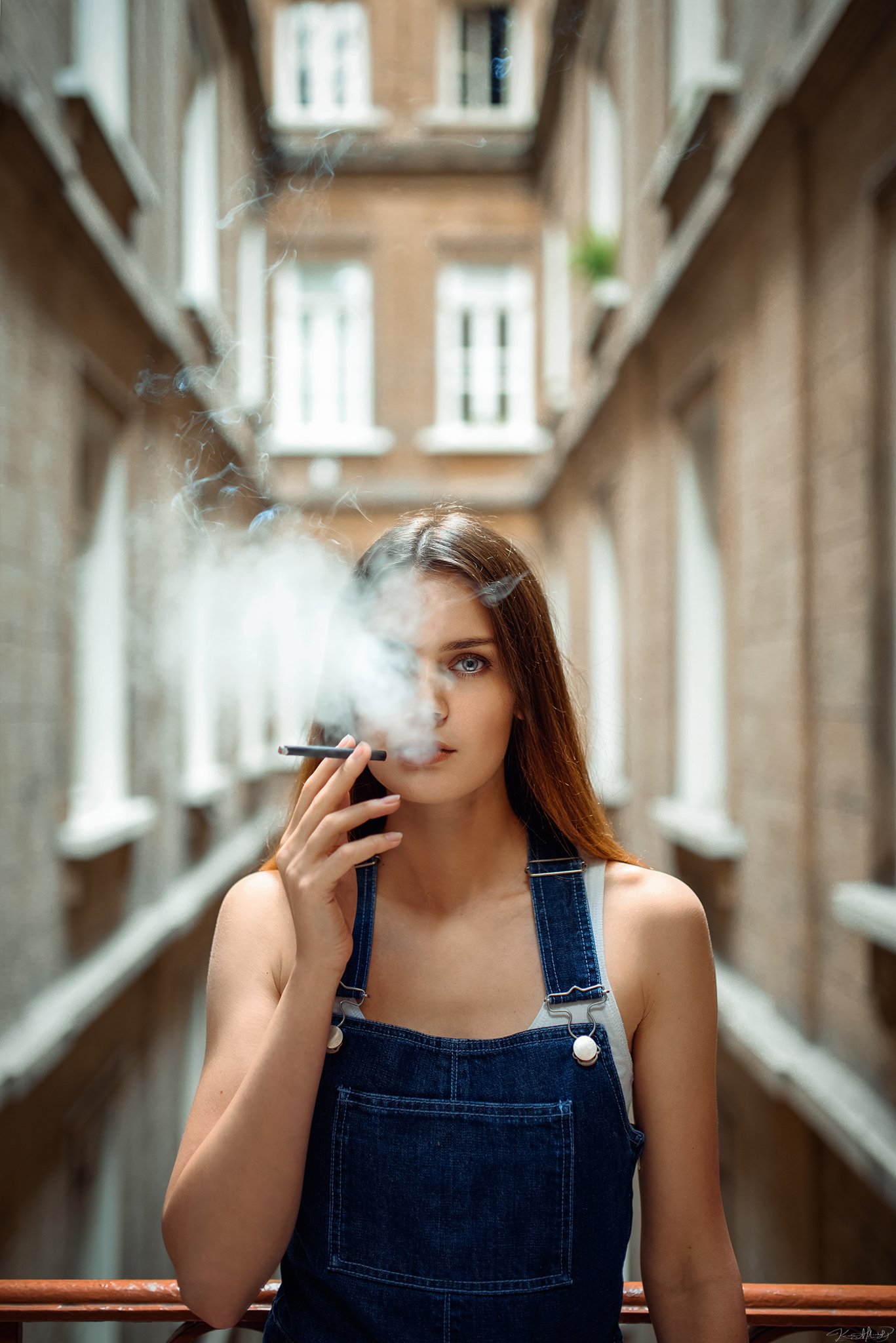 модель, eyes, face, portrait, smoke, sexy, colorful, blue, white, black, red, nikon, sigma, 35mm, Каан Алтындал