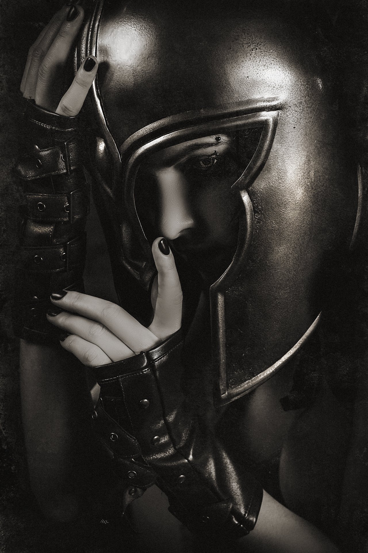 woman, helmet, spartan, studio, light, mood, Руслан Болгов (Axe)