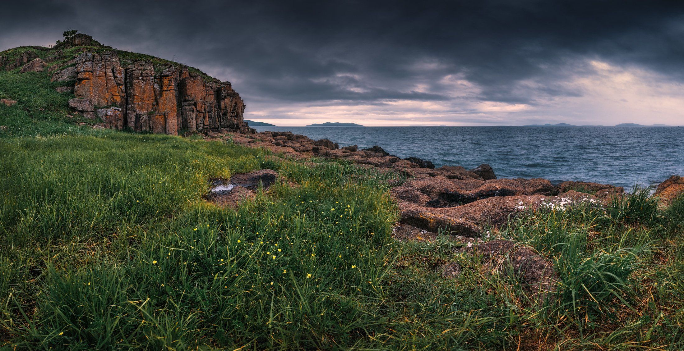 панорама, море, скалы, Андрей Кровлин