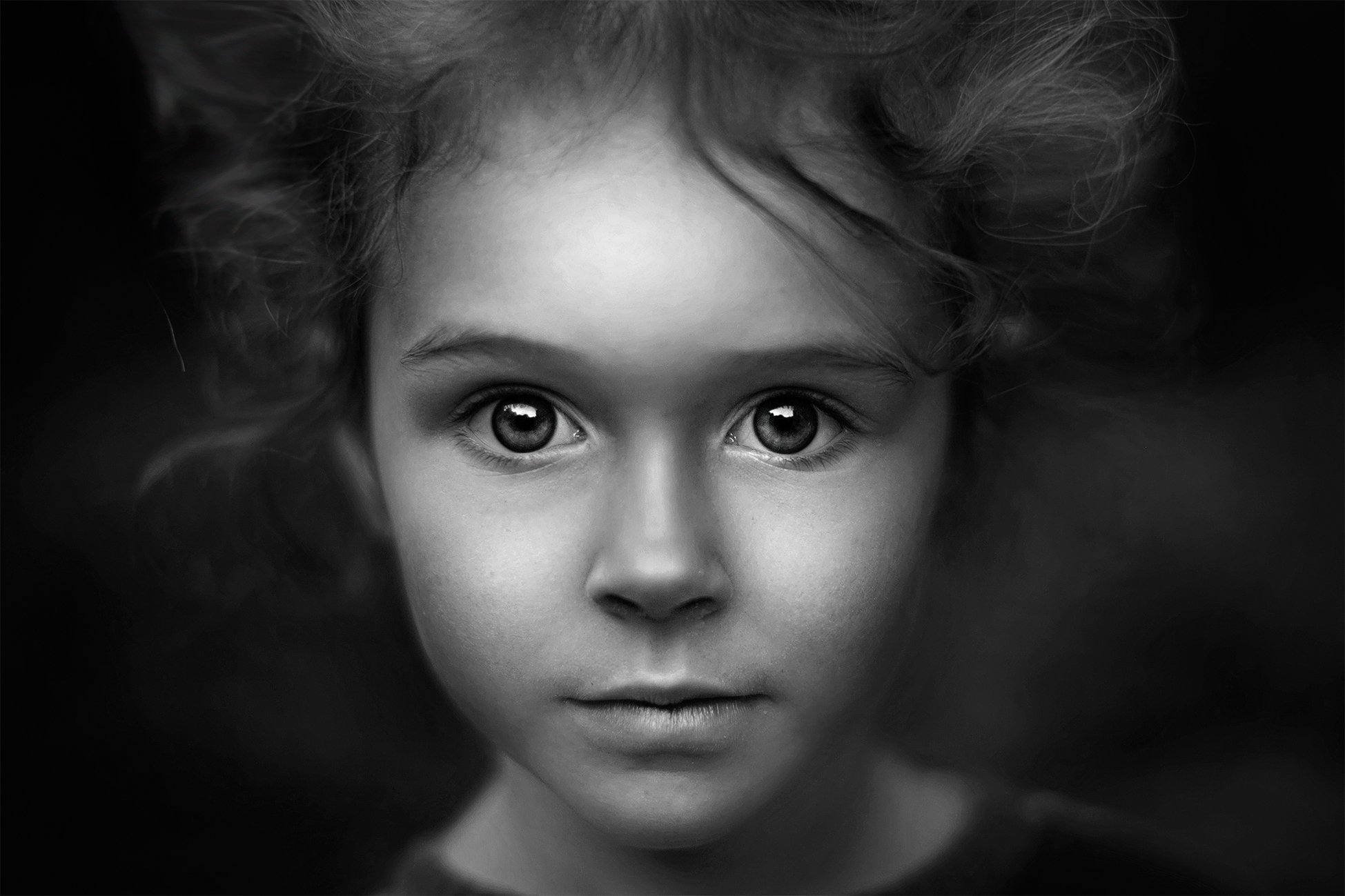 портрет глаза лицо образ чб девушка девочка, Липатова Анна