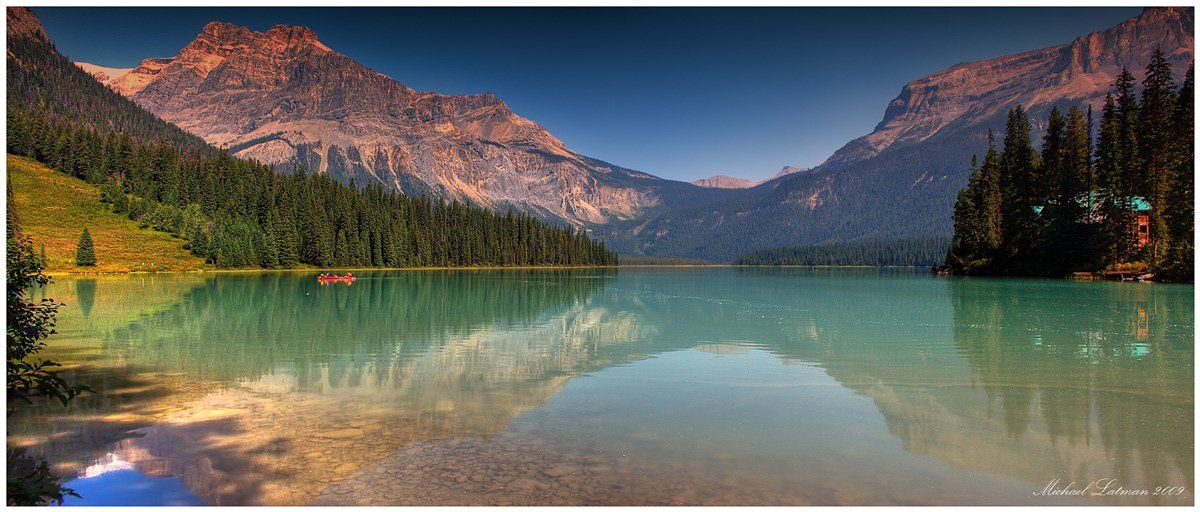 emerald, lake, rocky, mountains, summer, Michael Latman