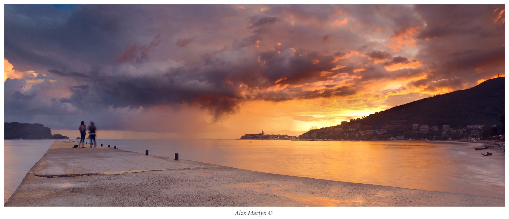 будва, черногория, закат, море, Alexander Martynov