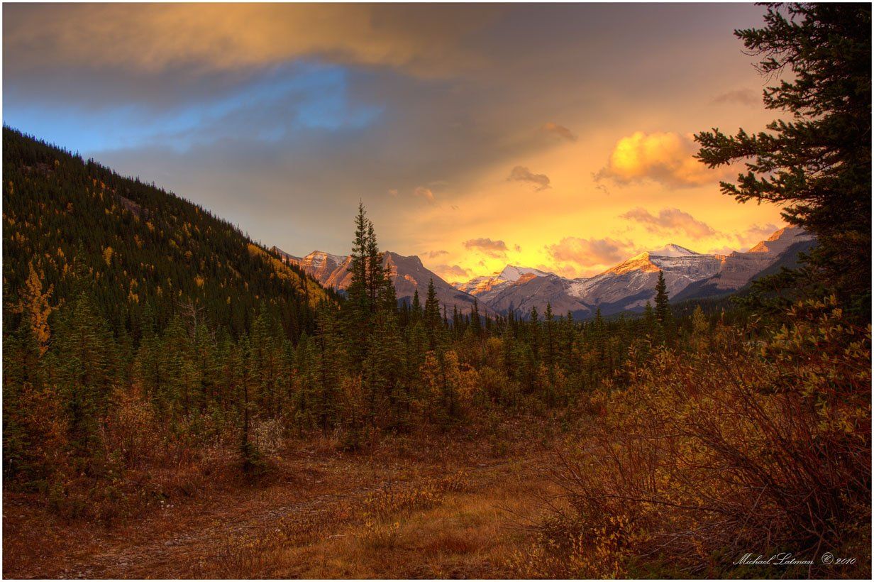 mountains, fall, morning, sunrise, Michael Latman