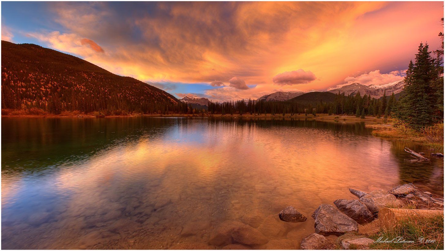 rocky, mountains, fall, sunrise, Michael Latman