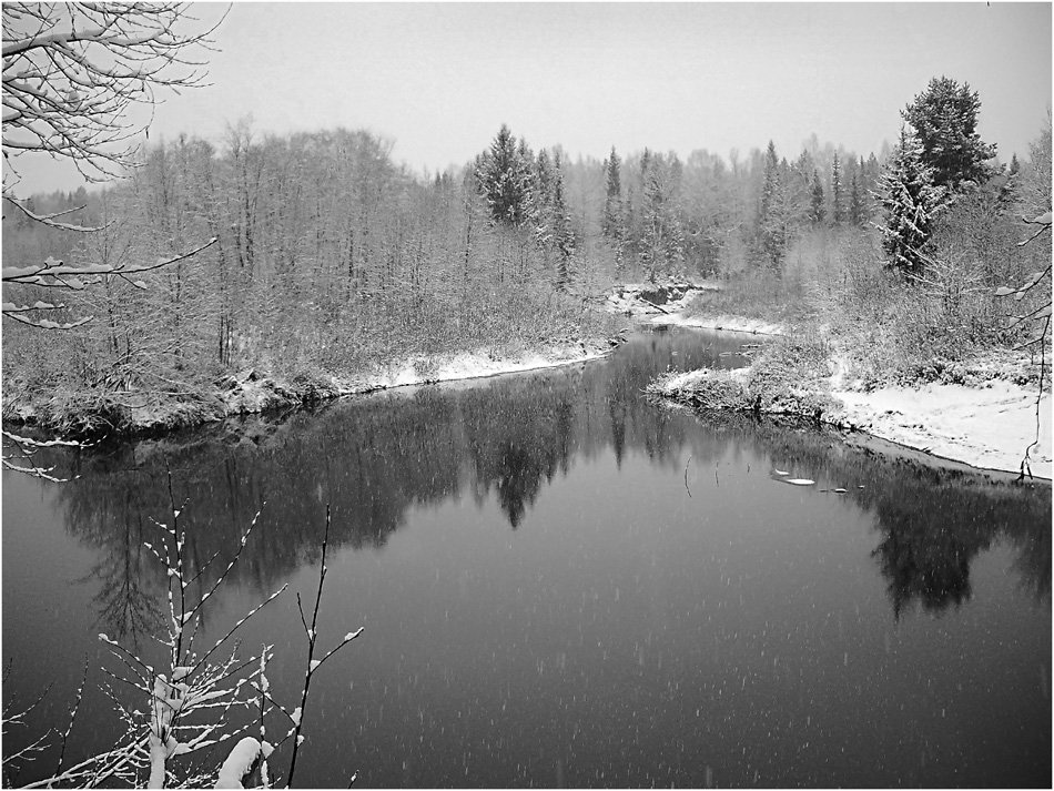 пейзаж,река,осень,снег,октябрь, Андрей,любитель 35photo