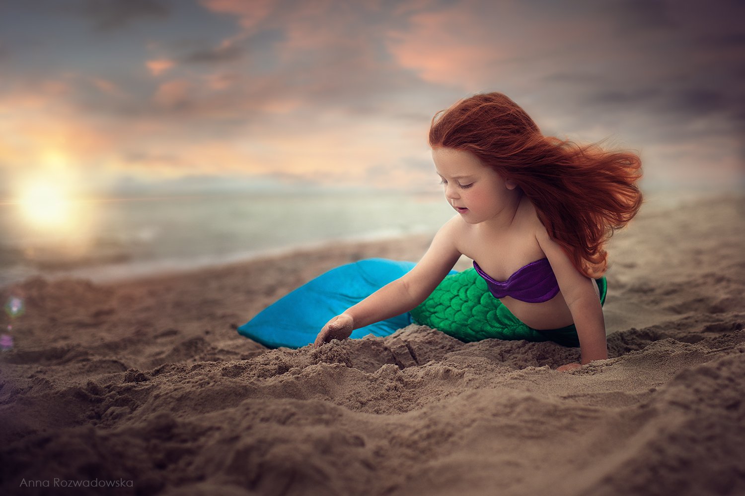 mermaid, seaside, ariel, AnnaRozwadowska