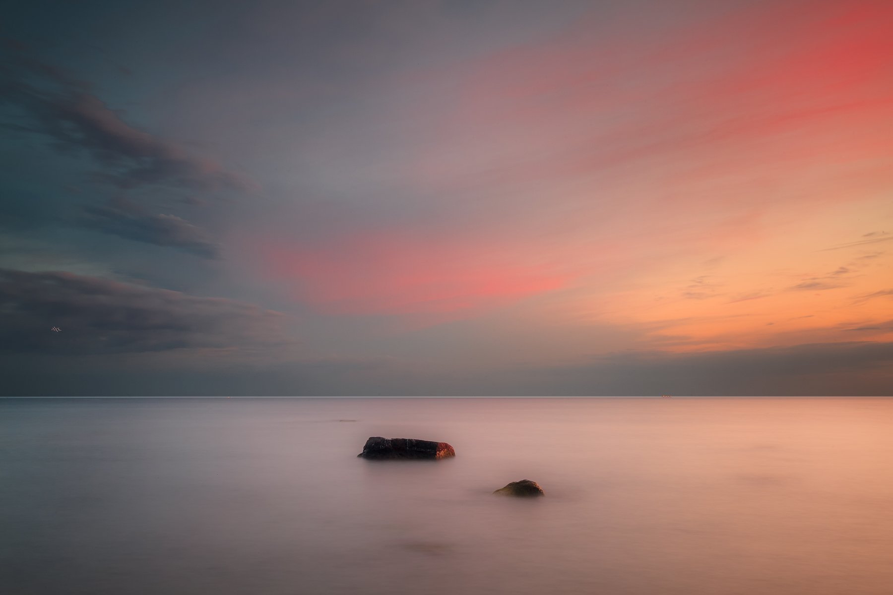 landscape, sunset, seascape, colors, lithuania, baltic sea, stones, long exposure, Руслан Болгов (Axe)