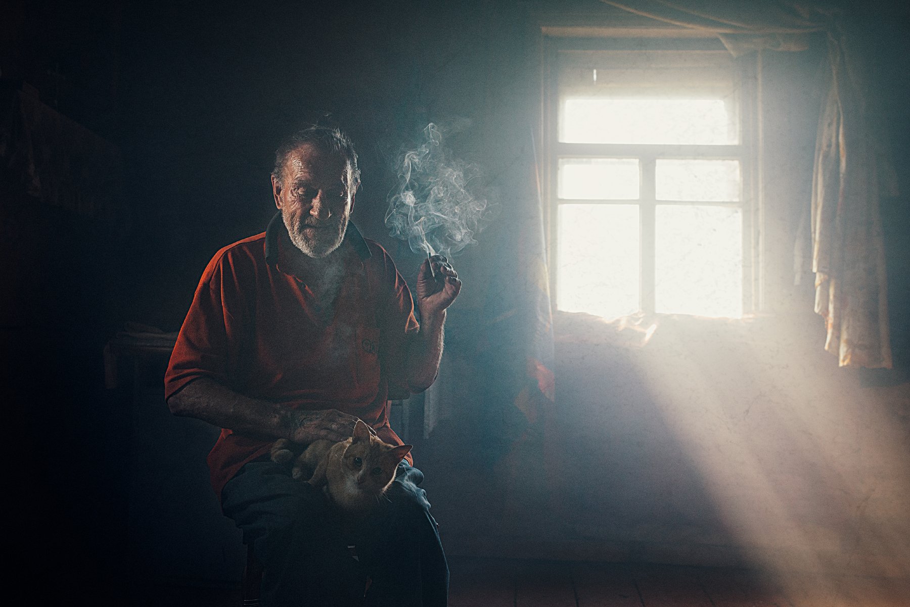 portrait,smoke,портрет,свет,дым, Olegs Bucis