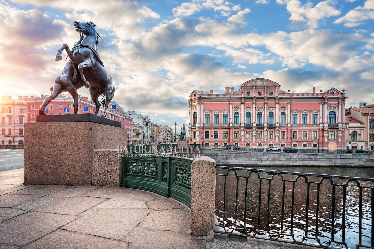 санкт-петербург, аничков мост, клодт, конь, фонтанка, Юлия Батурина