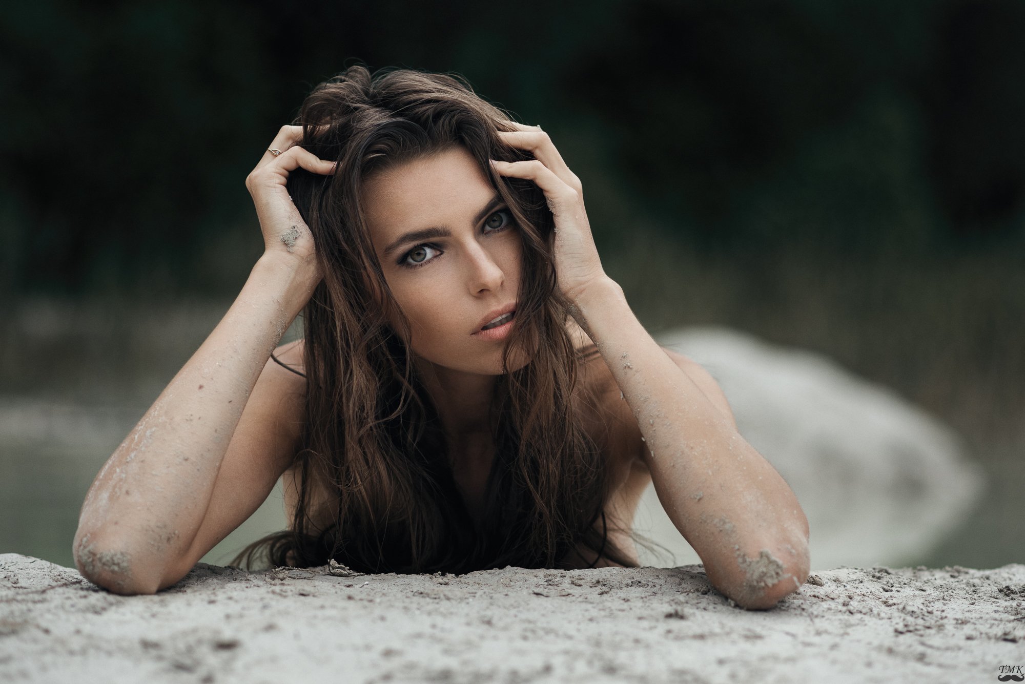 fashion, colors, portrait, outdoor, nature, tones, woman, nude, sensual, mood, genre, портрет, модель, арт, fineart, model, sexy, wet, look, skin, body, mud, sand, people, wild, Tomas Masoit