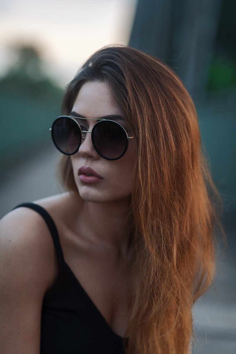 portrait, fashion, glasses, hair beauty, Petar Apostolov