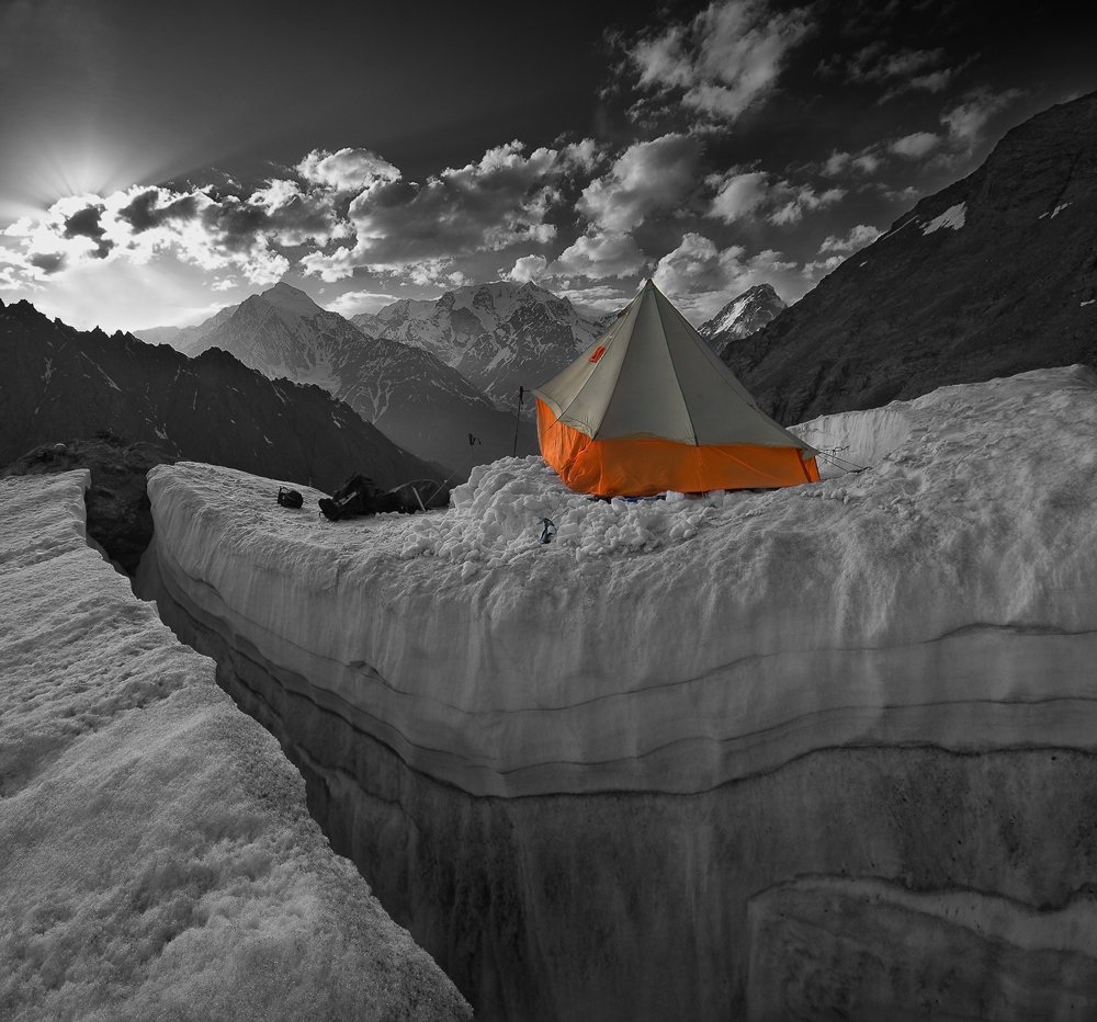 памир, поход, под перевалом., Андрей Chogori Громов