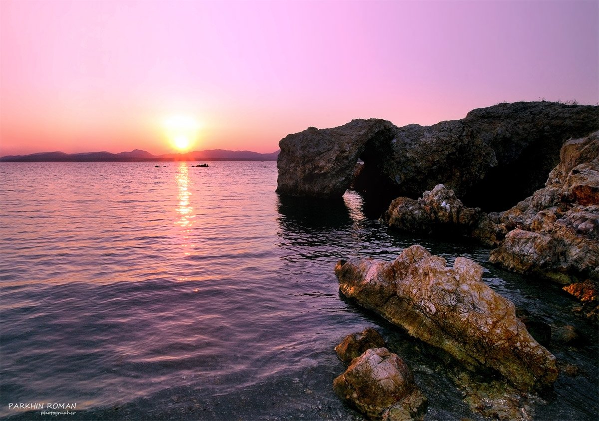 greece, limnos, sunset, evening, вечер, закат, Parkhin Roman