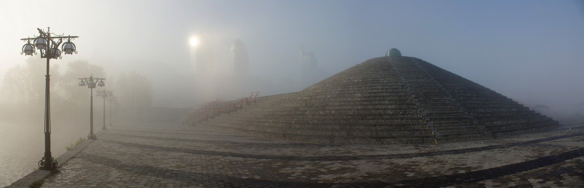 днепропетровск, панорама, туман, осень, Александр Андреев
