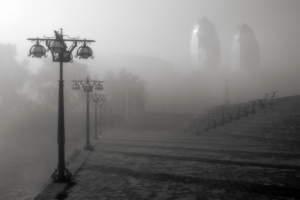 туман, осень, днепропетровск, Александр Андреев