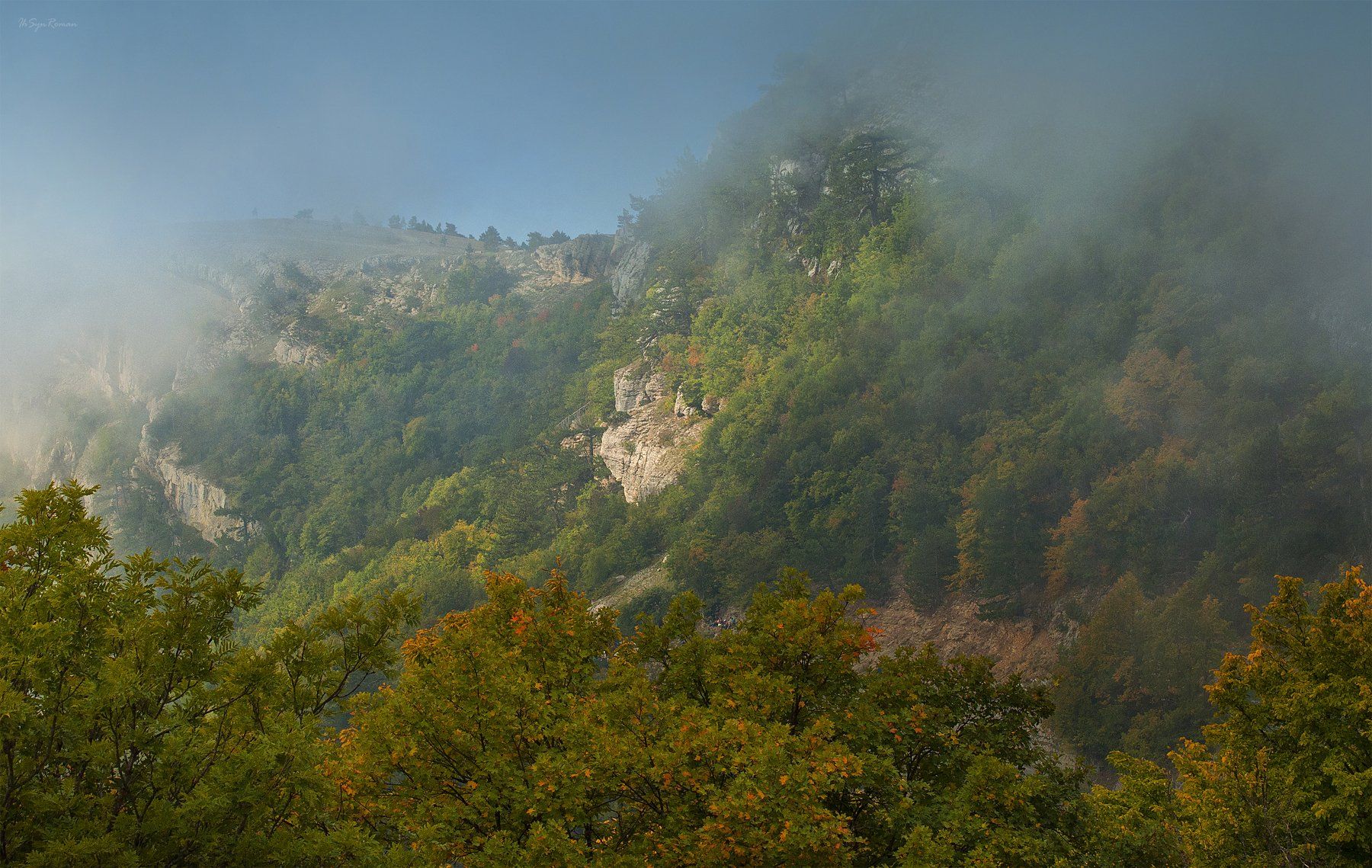осень, горы, туман, Roma  Chitinskiy