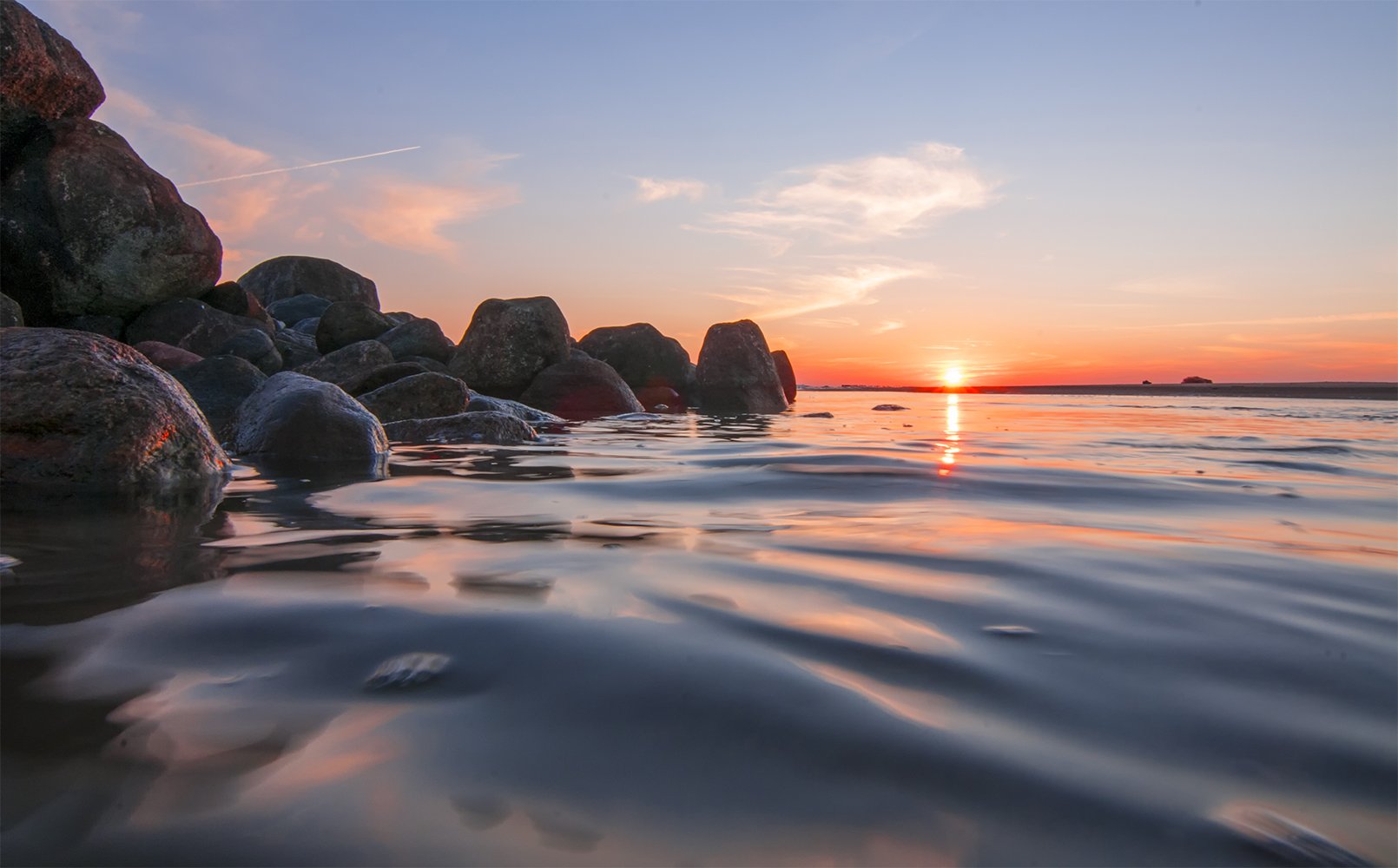 sunset,sea,stones, Daiva Cirtautė
