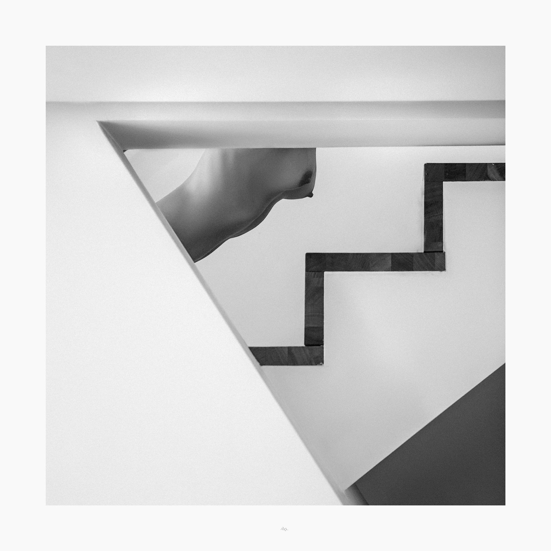 woman, nude, body, stairs, geometry, black and white, Руслан Болгов (Axe)