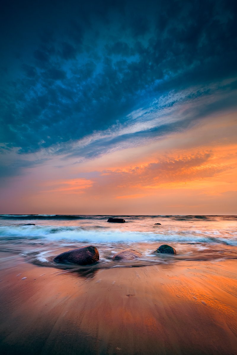 baltic sea, landscape, seascape, sunset, reflection, colors, lithuania, Руслан Болгов (Axe)