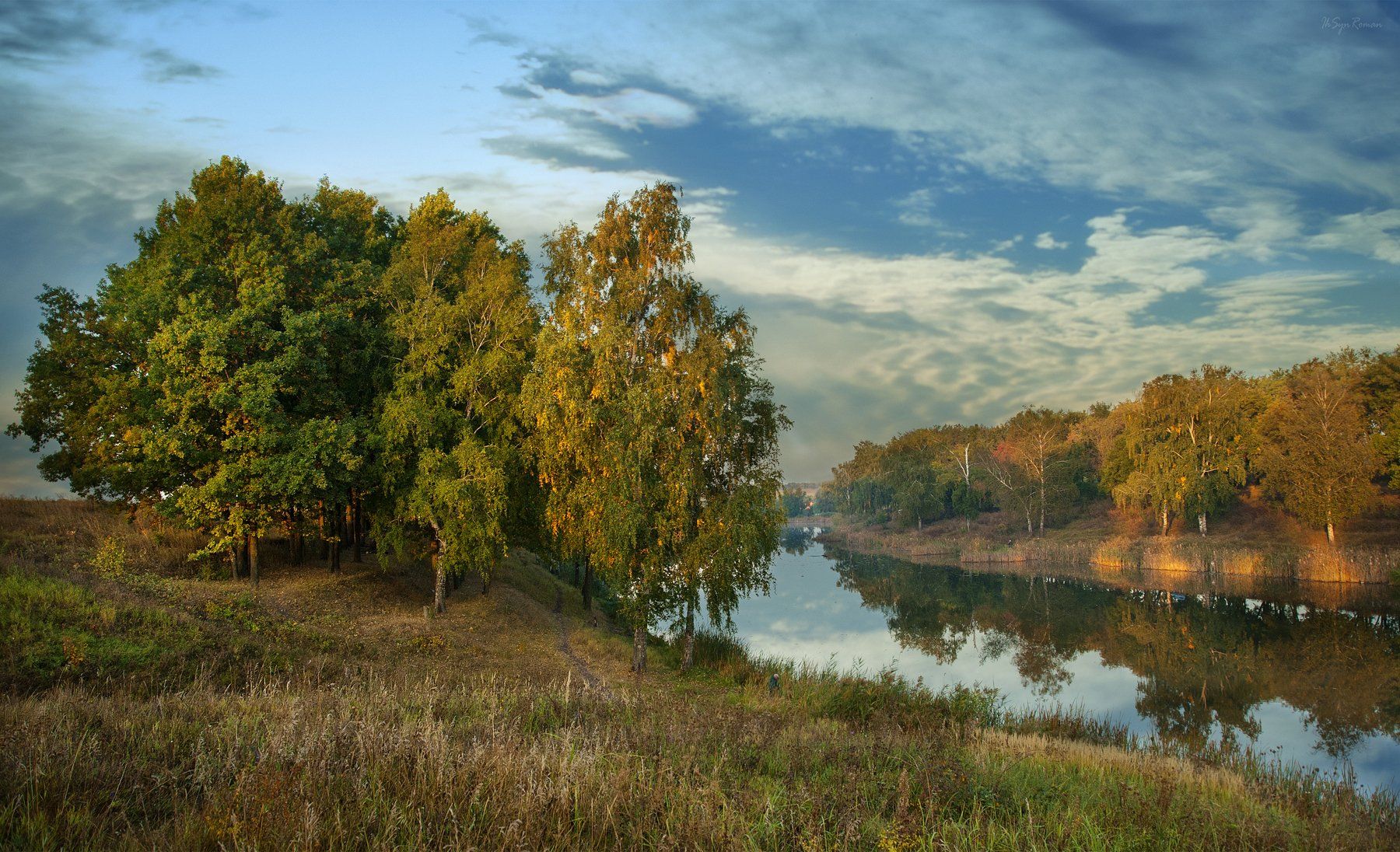 осень,утро,берег,река, Roma  Chitinskiy