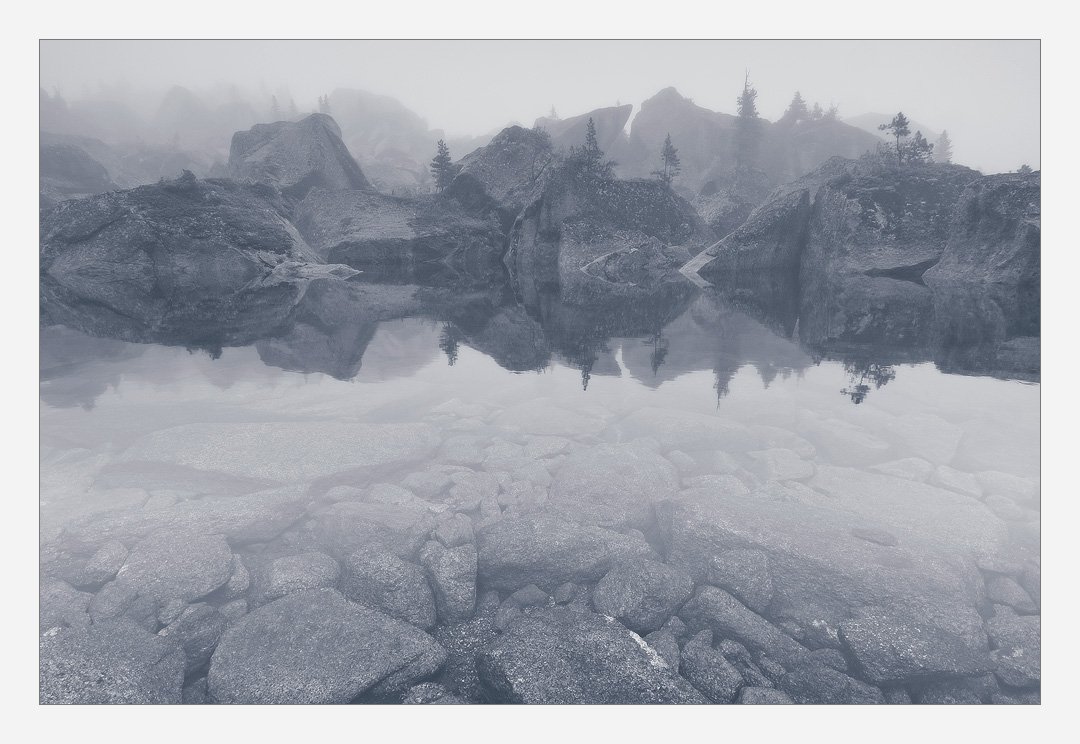 ергаки, мечта, озеро, туман, отражение, Александр Ермолицкий