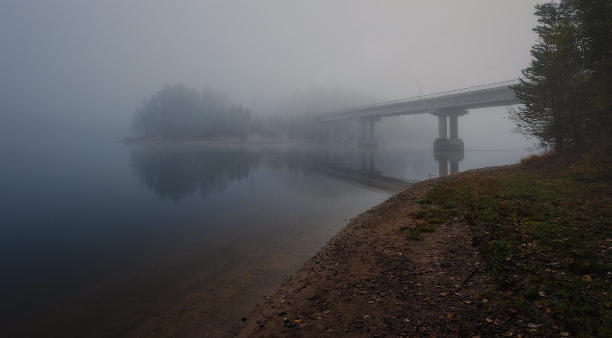 утро,туман,река,берега,пейзаж, Евгений Плетнев