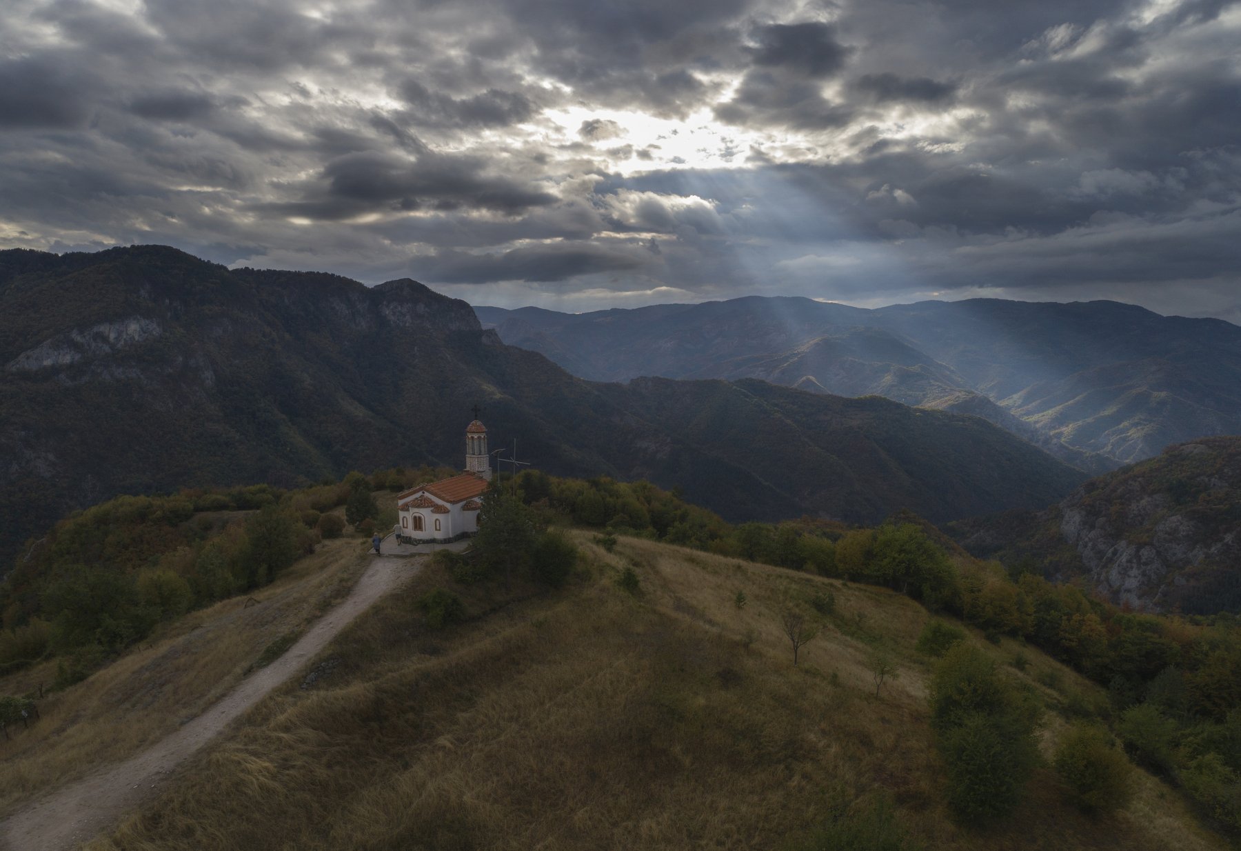 church,rodopi,bulgaria,autumn,pray,landscape,air photography, Даниел Балъков