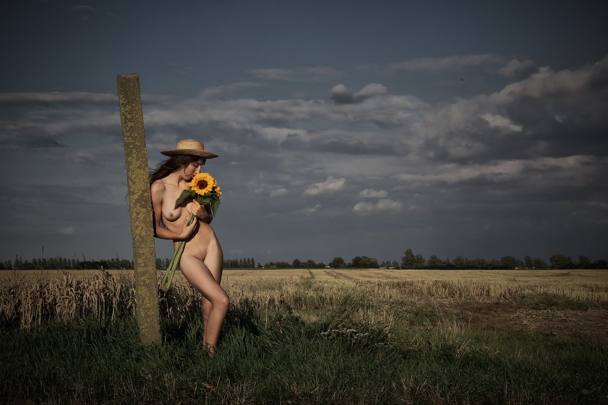 field, heaven, nude, girl, flower, Dieter Kittel