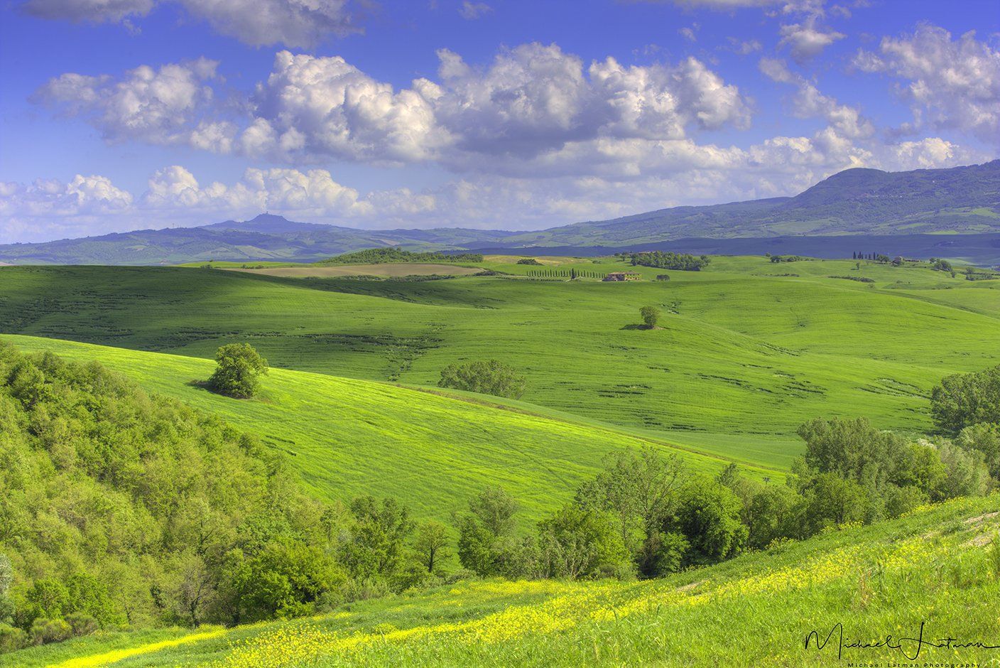 tuscany,italia,spring,green,hill,house, old, grass,sky.hills,beauty, Michael Latman