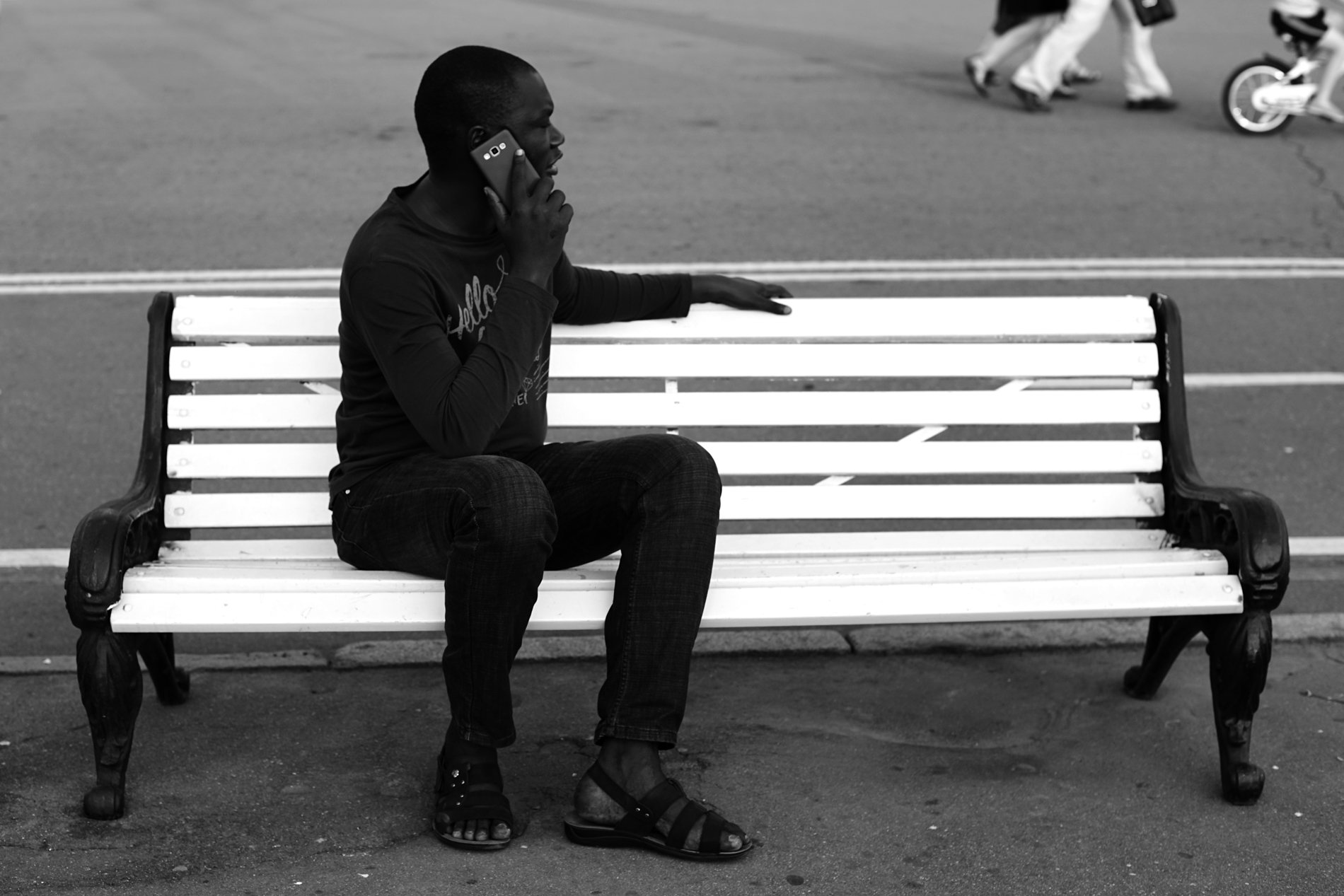black man white banch street photo, Павел Бельских