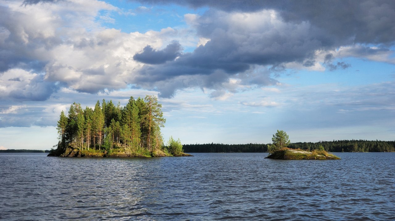 карелия, озеро, облака, d80, Лопухов Сергей