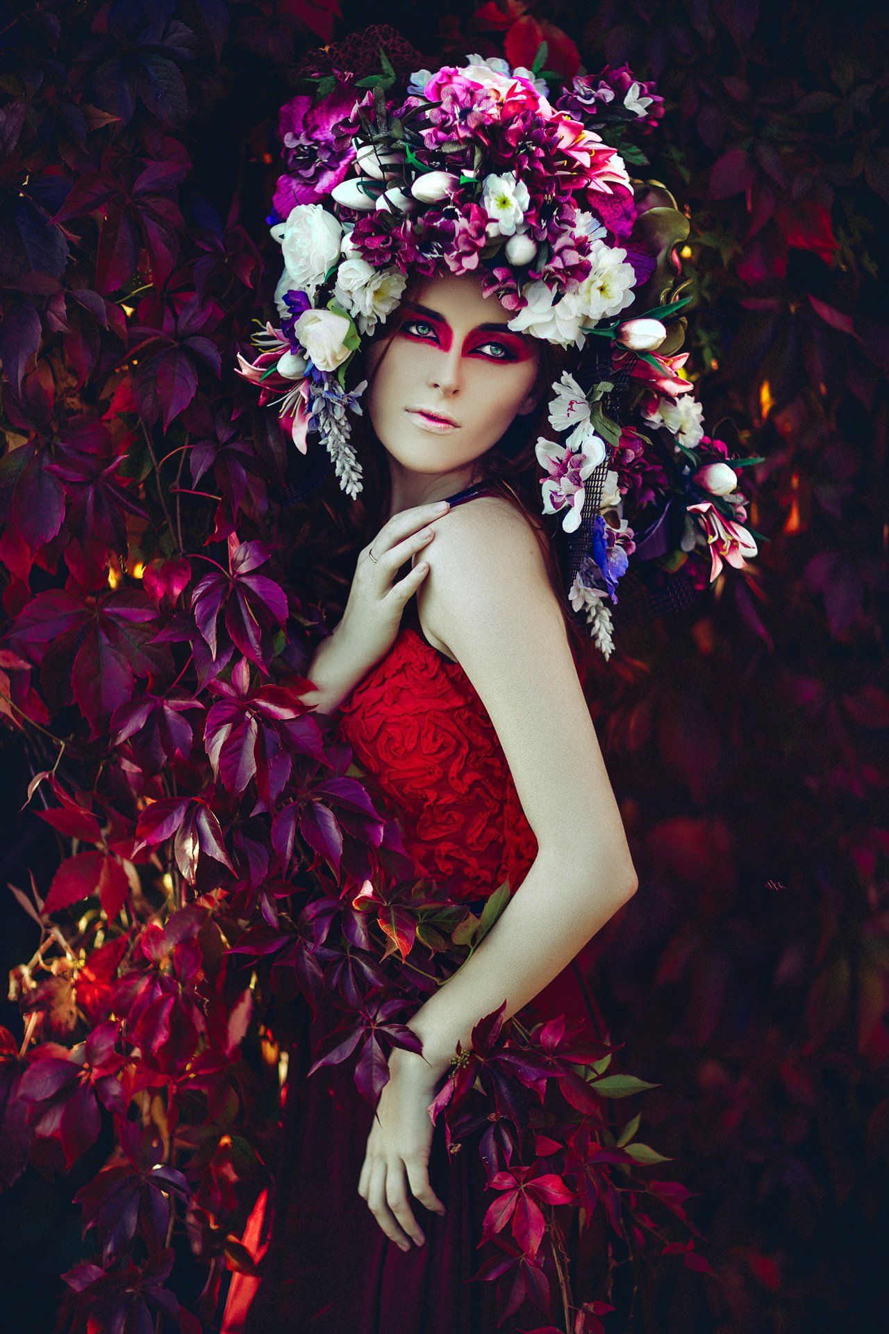 woman, fashion, flowers, natural light, beauty, Руслан Болгов (Axe)