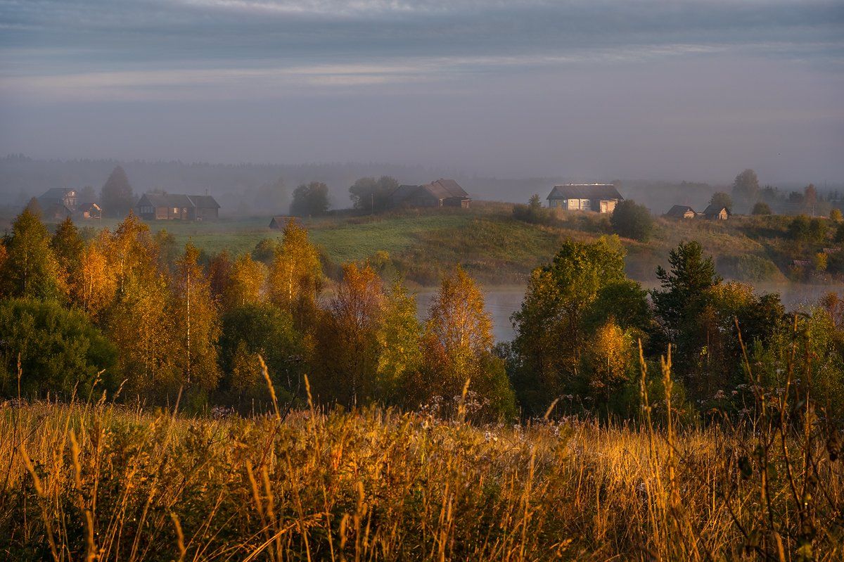 пейзаж,природа,утро,рассвет,осень,россия,река,сентябрь, Юлия Лаптева